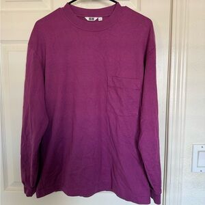 Uniqlo U purple long sleeve shirt